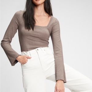 Square neck top